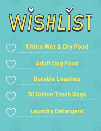 Wishlist Items Needed!